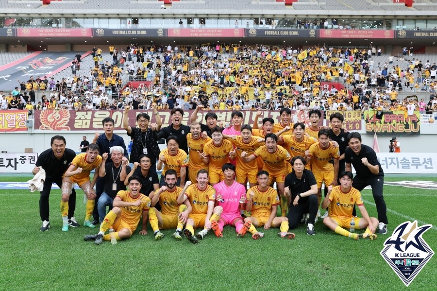 ▲ 10경기 무패, 승격팀 광주의 돌풍이 매섭다 ⓒ 한국프로축구연맹