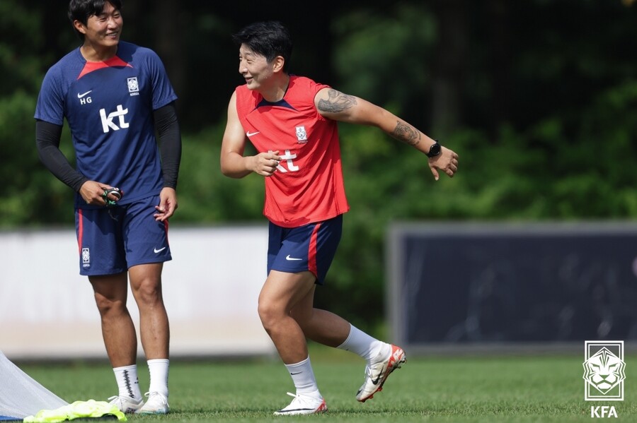 ▲ 18일 파주NFC에서 여자축구 대표팀이 항저우 아시안게임 출국을 앞두고 최종 훈련을 진행했다 ⓒ 대한축구협회