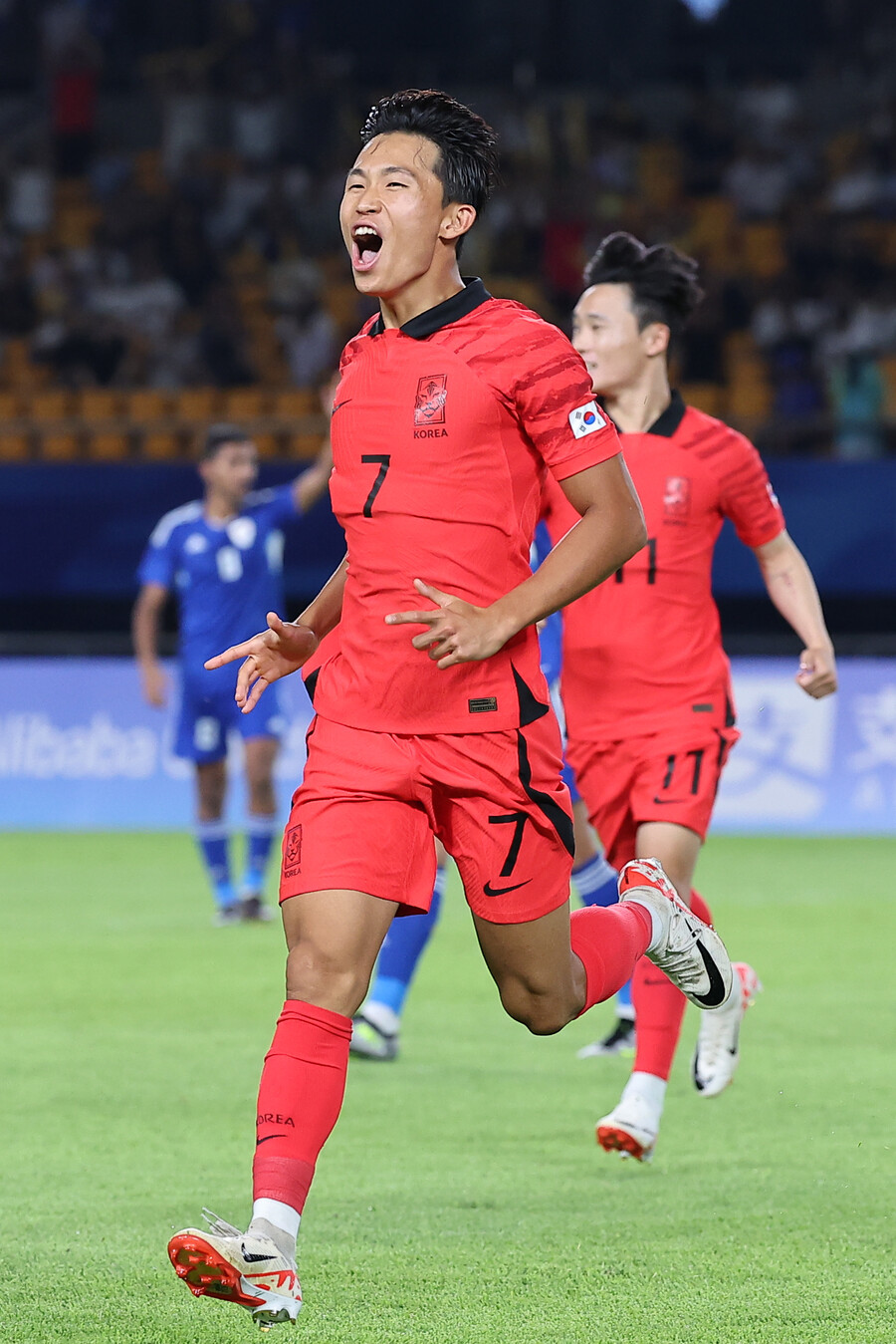 ▲ 쿠웨이트와 경기에서 대승을 거둔 한국 남자축구 대표팀 ⓒ연합뉴스