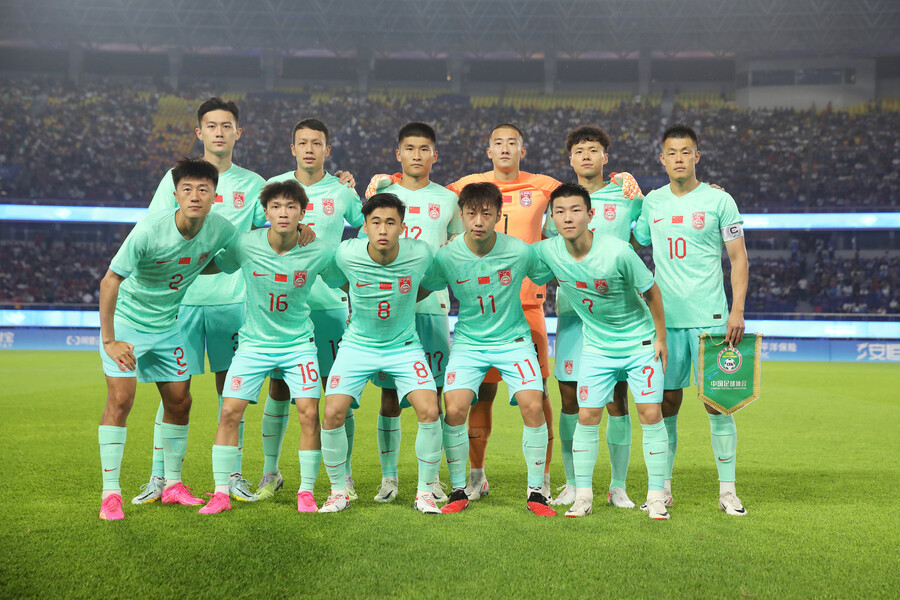 ▲ 미얀마와 조별리그 2차전에 나선 중국 남자축구 대표팀 ⓒ항저우 아시안게임