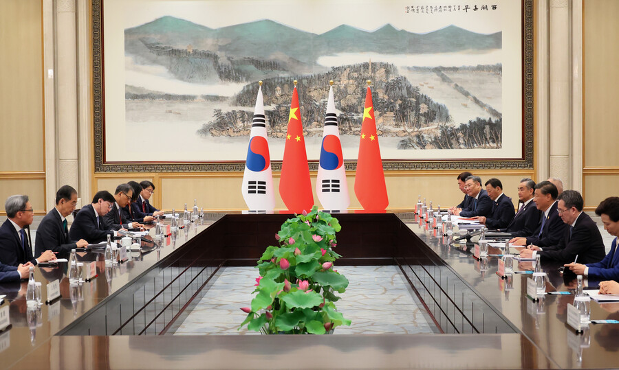 ▲ 한덕수 국무총리가 중국 항저우에 방문해 중국 시진핑 국가주석과 면담을 갖고 아시안게임 개막식에 참석했다. ⓒ 연합뉴스