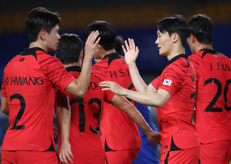 ▲ 한국은 태국을 4-0으로 꺾고 조 1위와 16강 진출을 확정지었다.  ⓒ연합뉴스