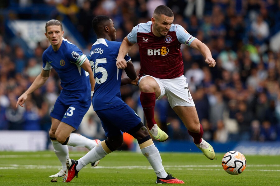 ▲ 첼시는 애스턴 빌라에 0-1로 패했다. 올리 왓킨스에게 실점했다.  ⓒ연합뉴스/AP/REUTERS