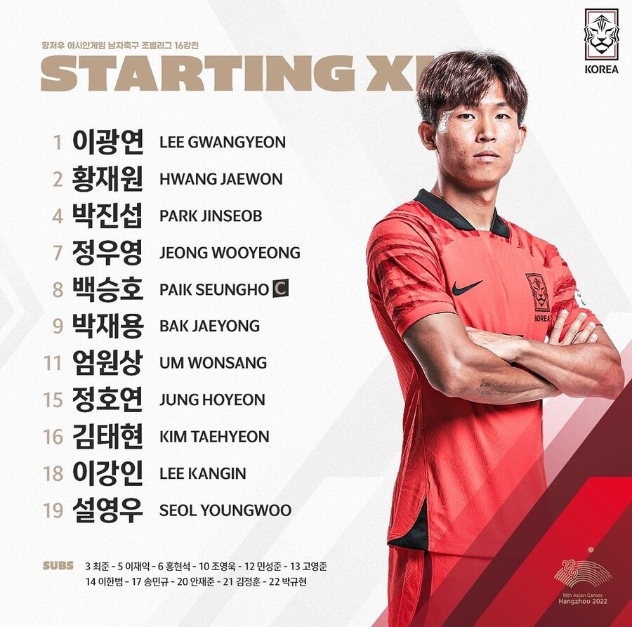 ▲ ⓒKFA 공식