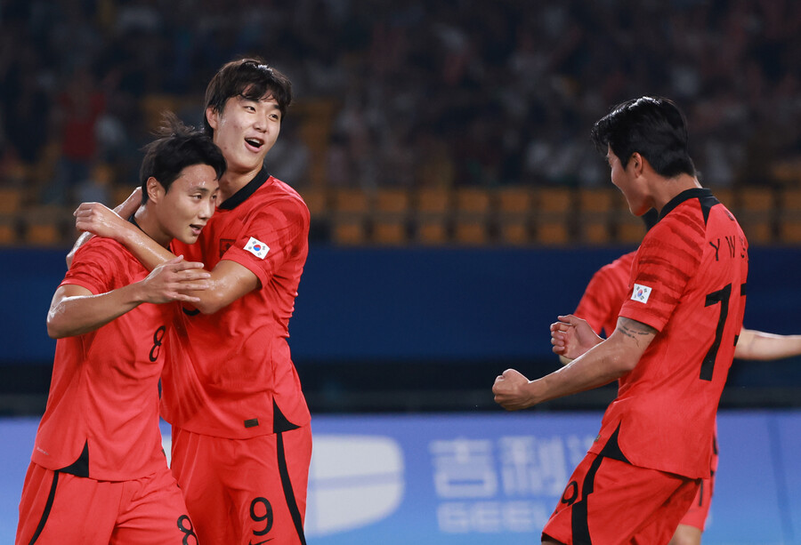 ▲ 한국은 키르기스스탄을 5-1로 꺾고 8강에 진출했다.  ⓒ연합뉴스