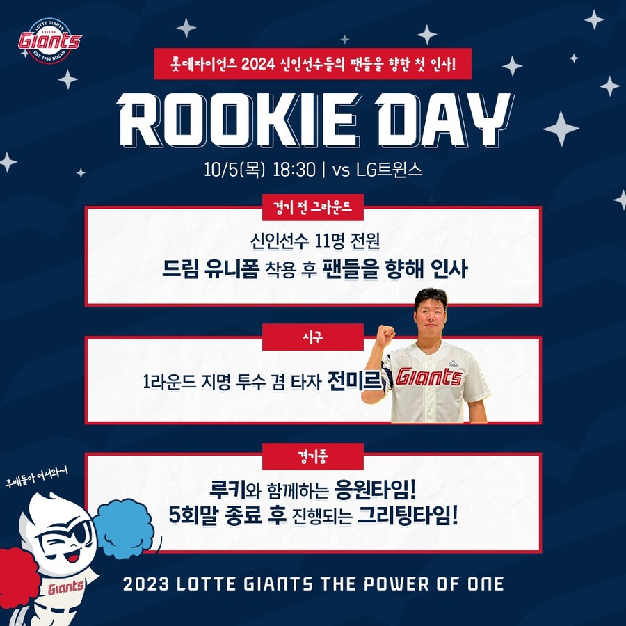 ▲ 루키데이 ⓒ롯데 자이언츠