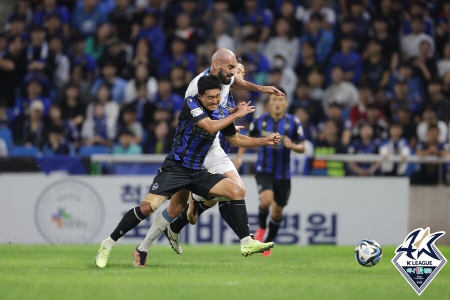 ▲ 목적이 확실했던 두 팀의 경기. 승자는 인천 유나이티드였다. ⓒ한국프로축구연맹
