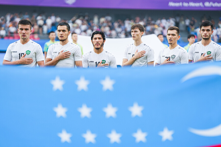 ▲ 우즈베키스탄 아시안게임 남자 축구 대표팀. ⓒ항저우 아시안게임 공식