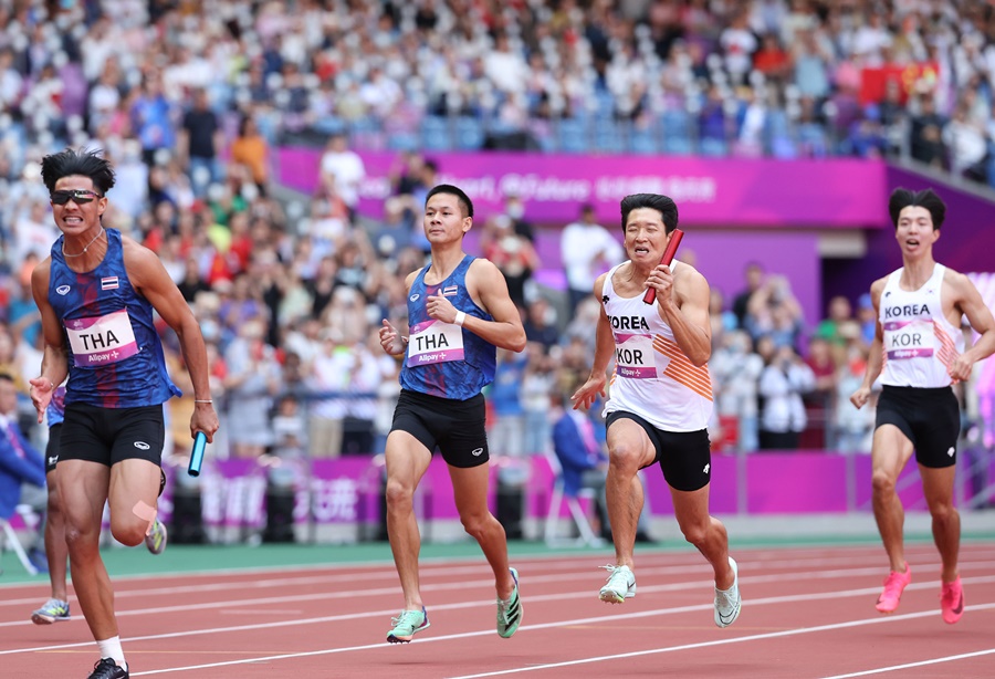 ▲ 육상 남자 400m 계주 대표팀 ⓒ연합뉴스