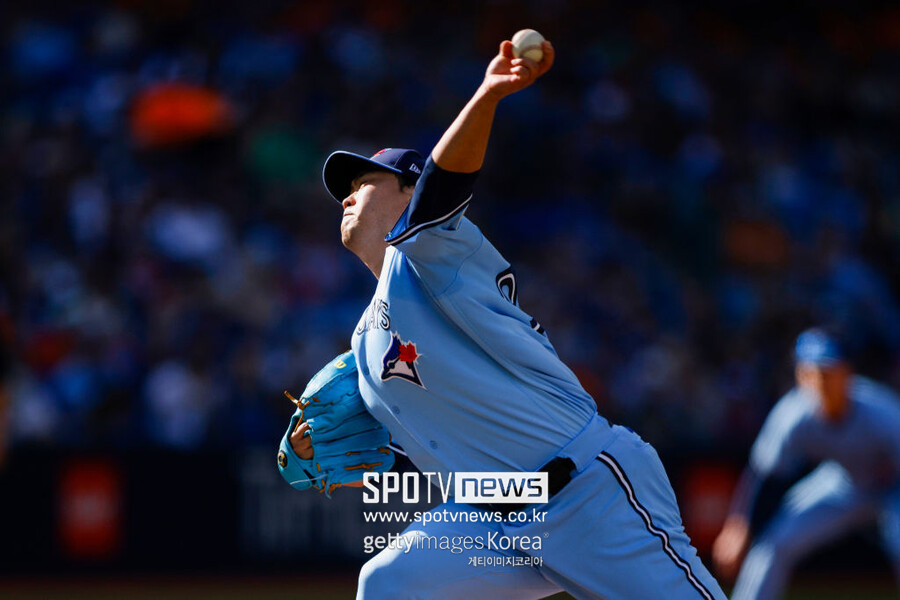 ▲ 류현진이 역투하는 장면.