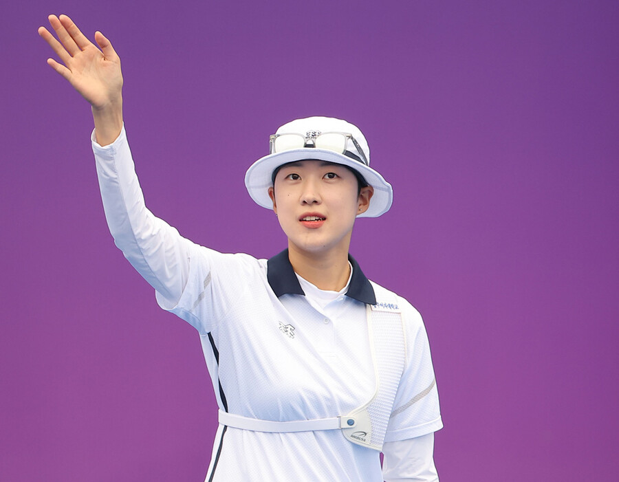 ▲ 2022 항저우 아시안게임 양궁 리커브 여자 개인전 결승에 오른 안산 ⓒ연합뉴스