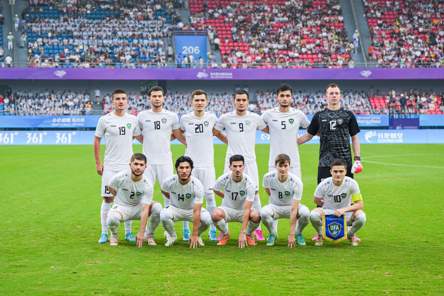 ▲ 우즈베키스탄 아시안게임 남자 축구 대표팀. ⓒ항저우 아시안게임 공식