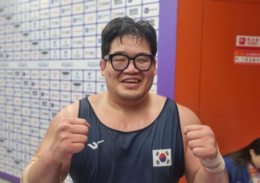 ▲ 한국 레슬링이 항저우 아시안게임 둘째날까지 금메달 획득에 실패한 가운데 김민석이 동메달을 수확했다 ⓒ 연합뉴스