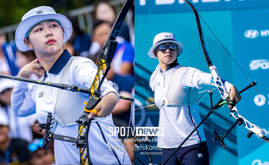 ▲ 임시현(왼쪽)과 안산