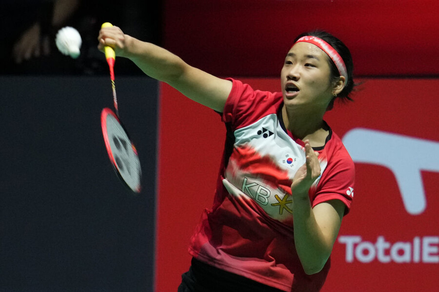 ▲ 2022년 BWF 월드투어 일본 오픈에서 경기를 펼치는 안세영