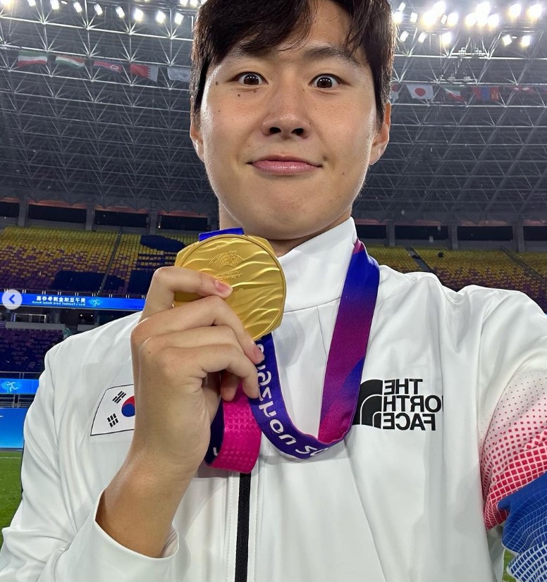 ▲ 아시안게임 금메달을 따낸 이강인 ⓒ이강인 SNS