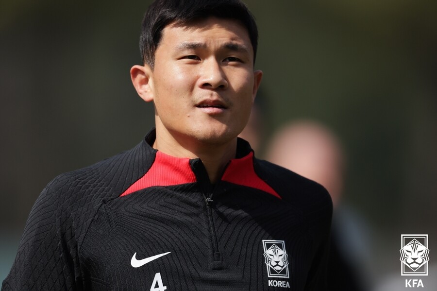 ▲ 김민재가 파주NFC에 입소해 10월 A매치 준비에 돌입했다  ⓒ대한축구협회