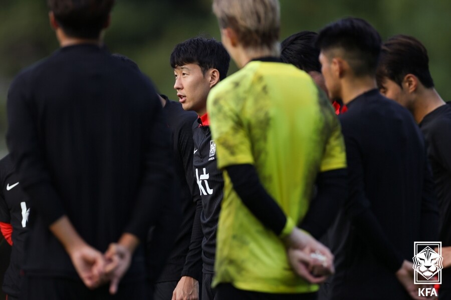 ▲ 12일 오후 경기도 파주NFC(축구대표팀 트레이닝센터)에서 한국 축구대표팀 손흥민이 훈련하고 있다. ⓒ 대한축구협회