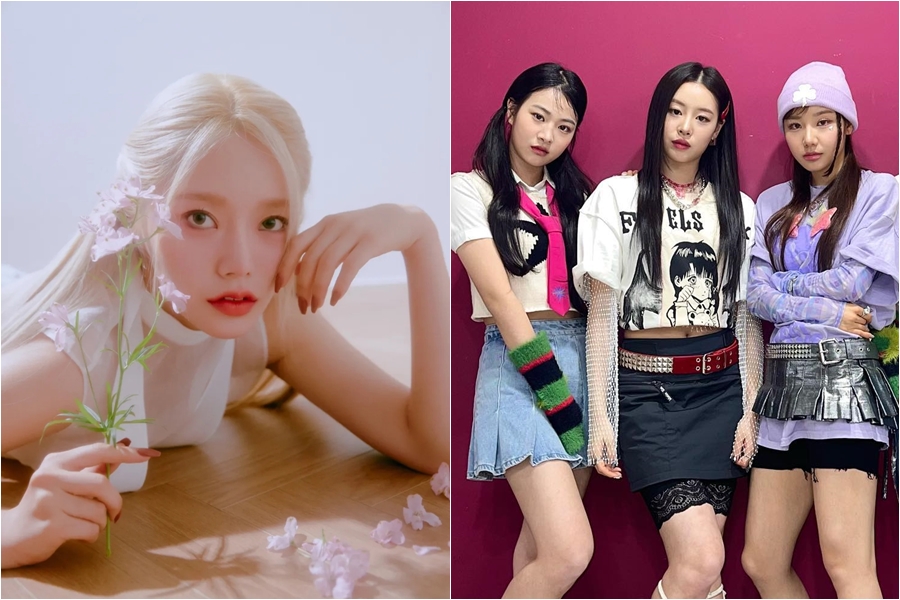 ▲ 피프티 피프티 키나(왼쪽)과 아란 시오 새나. 출처|피프티 피프티 SNS