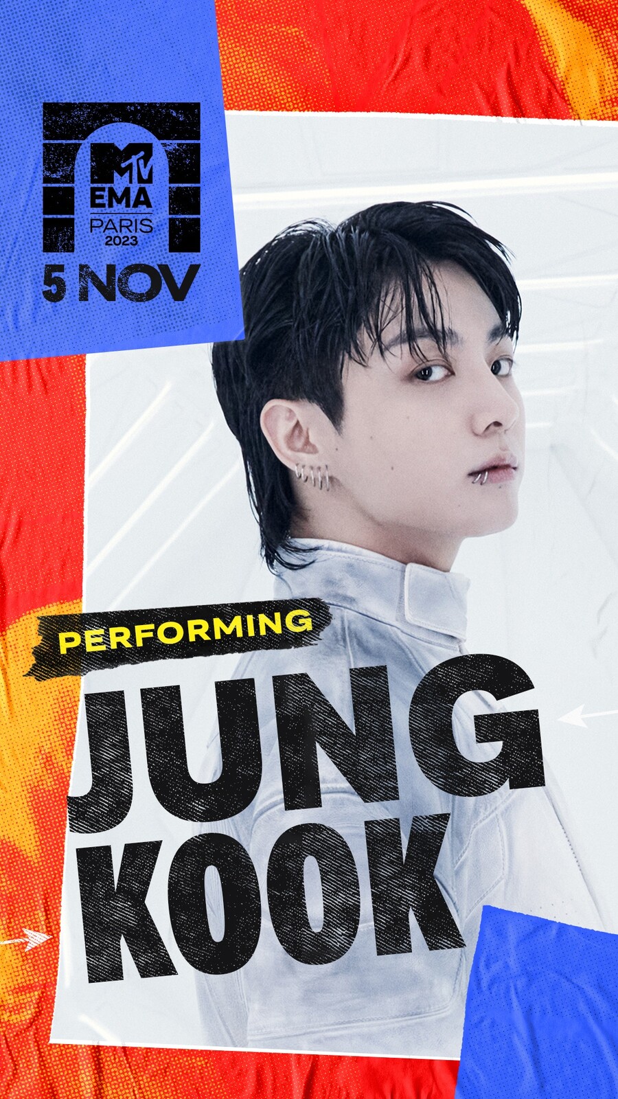 방탄소년단 정국, '2023 MTV EMA' 韓 솔로 최다 노미네이트→퍼포머 출격