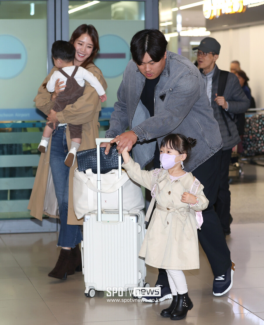 ▲ 류현진 배지현 부부 ⓒ곽혜미 기자