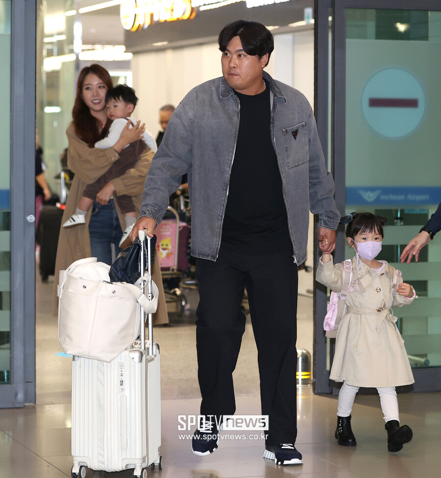 ▲ 류현진 배지현 부부 ⓒ곽혜미 기자