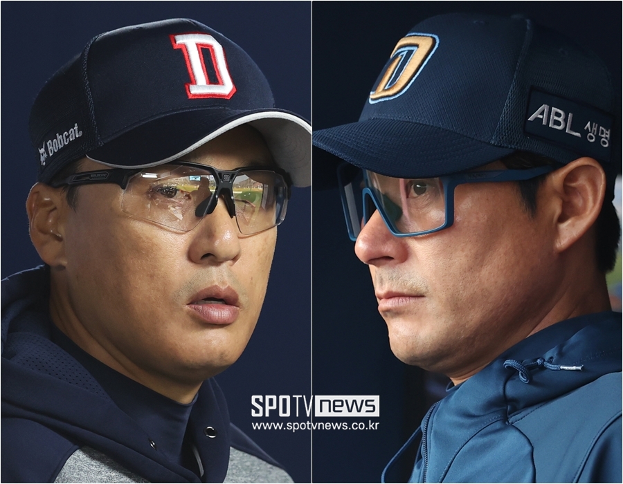 ▲ 두산 이승엽 감독(왼쪽)과 NC 강인권 감독 ⓒ 곽혜미 기자