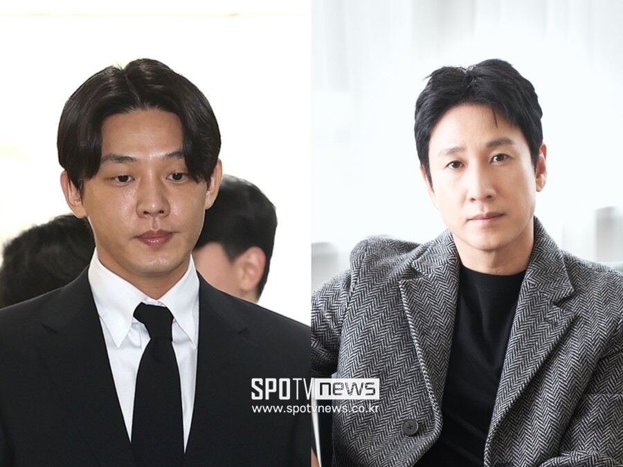 ▲ 유아인(왼쪽)과 이선균.  ⓒ곽혜미 기자