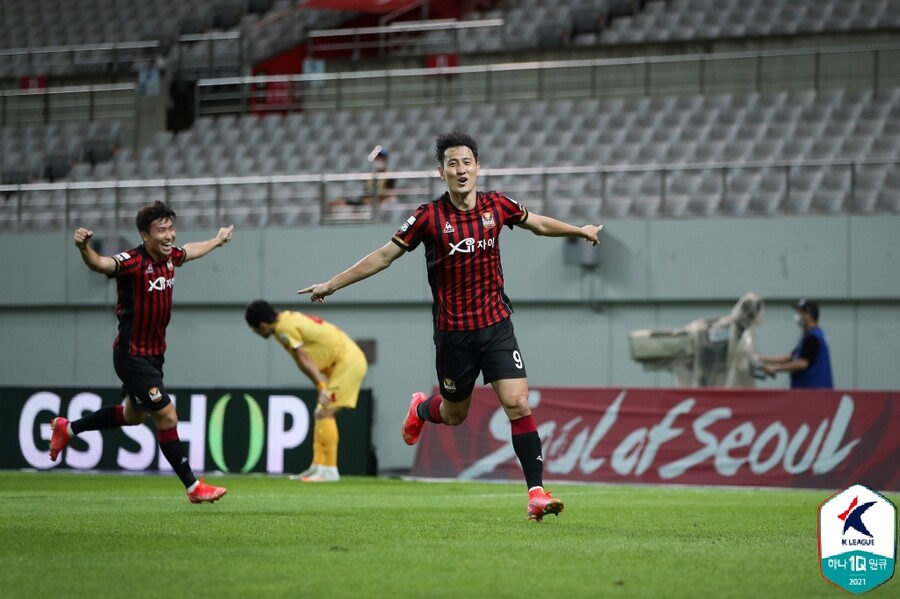 ▲ 2년 2개월 전 광주FC전에서 골을 넣었던 지동원. ⓒ한국프로축구연맹
