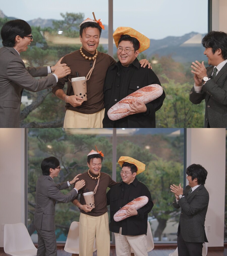 박진영 "방시혁 얼마나 사랑스러운지 전세계에 알릴 것"('유퀴즈')