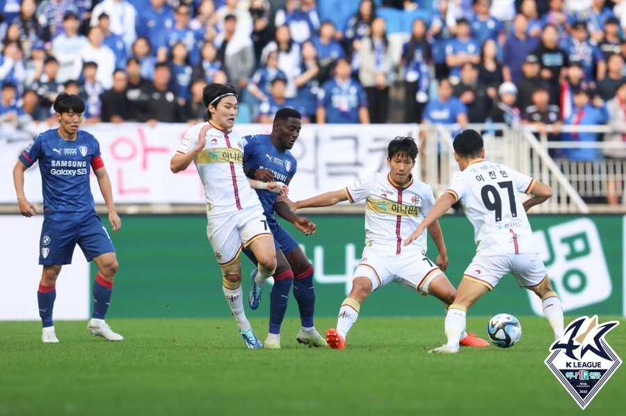▲ 수원삼성이 대전하나시티즌전에서 통한의 실점으로 탈꼴찌에 실패했다 ⓒ한국프로축구연맹