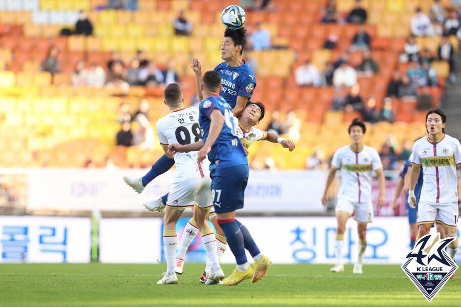 ▲ 수원삼성이 대전하나시티즌전에서 통한의 실점으로 탈꼴찌에 실패했다 ⓒ한국프로축구연맹