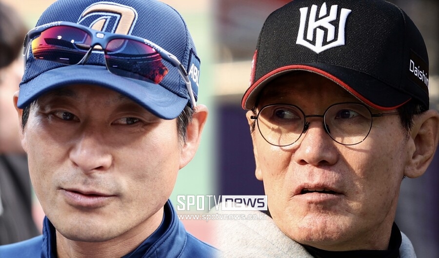 ▲NC 강인권(왼쪽) 감독과 kt 이강철 감독.  ⓒ곽혜미 기자
