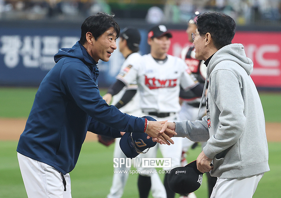 ▲ NC 강인권 감독과 kt 이강철 감독 ⓒ곽혜미 기자