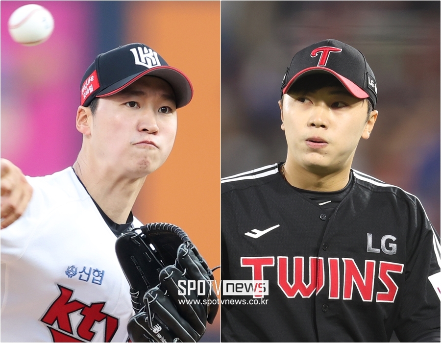 ▲ kt 엄상백(왼쪽), LG 김윤식 ⓒ 곽혜미 기자