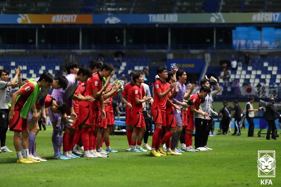 ▲ AFC U-17 아시안컵에 참가했던 대표팀  ⓒ대한축구협회