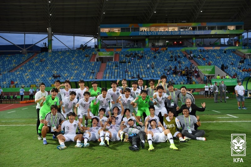 ▲ 2019 U-17 월드컵에서 8강에 올랐던 한국  ⓒ대한축구협회