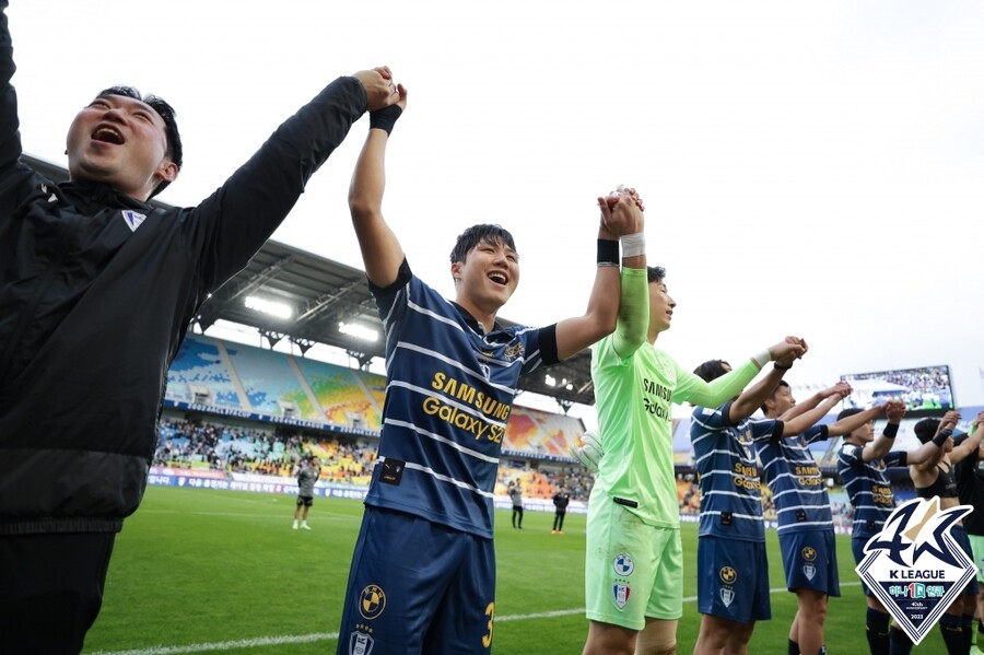 ▲ 수원 삼성은 지난 8일 포항 스틸러스전에서 1-0으로 이겼다. 8경기 중 유일한 승리다. ⓒ한국프로축구연맹