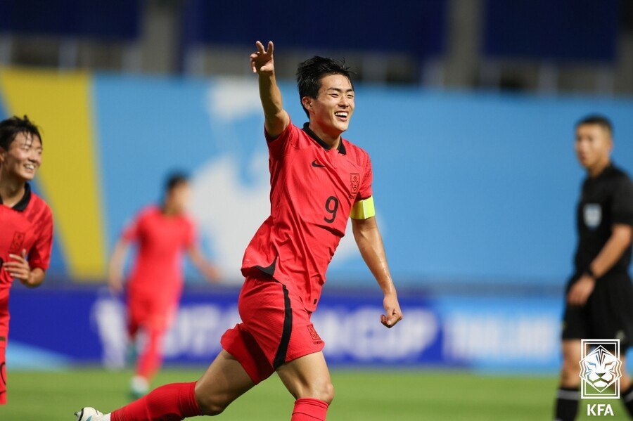 ▲ 한국 U-17 대표팀 공격수 김명준 ⓒ 대한축구협회
