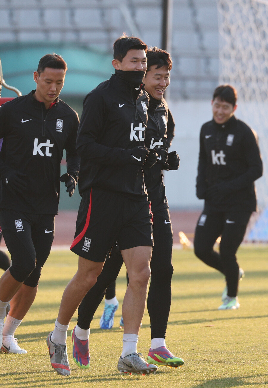 ▲ 훈련에 나선 축구대표팀. ⓒ연합뉴스