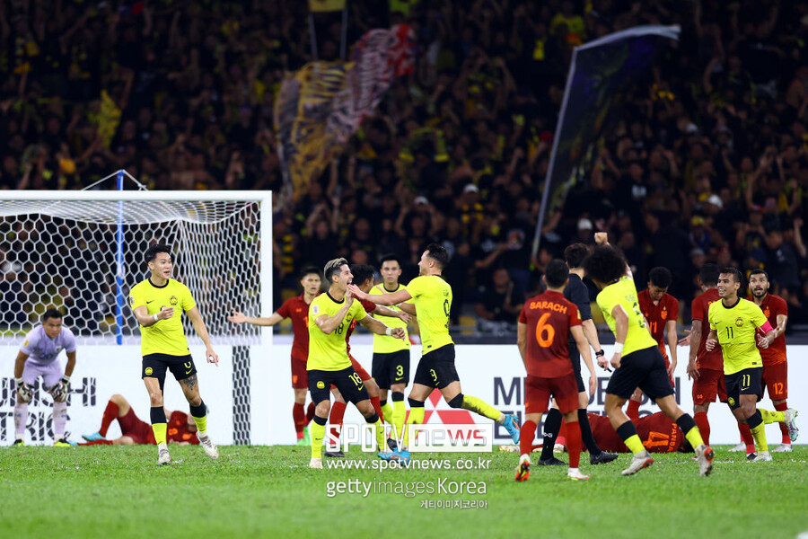 ▲ 김판곤 감독의 말레이시아 축구대표팀이 키르기스스탄에 세 골 차를 뒤집고 승리했다.