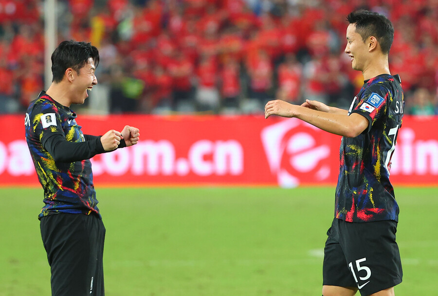▲ 3-0 완승을 거둔 한국  ⓒ연합뉴스