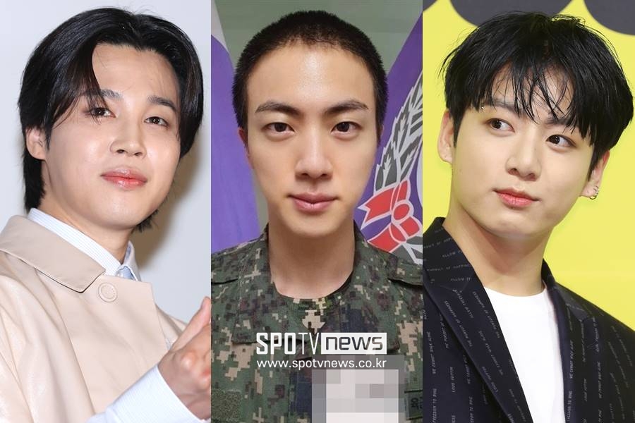 ▲ 지민, 진, 정국(왼쪽부터). ⓒ곽혜미 기자, 5사단 공식 카페