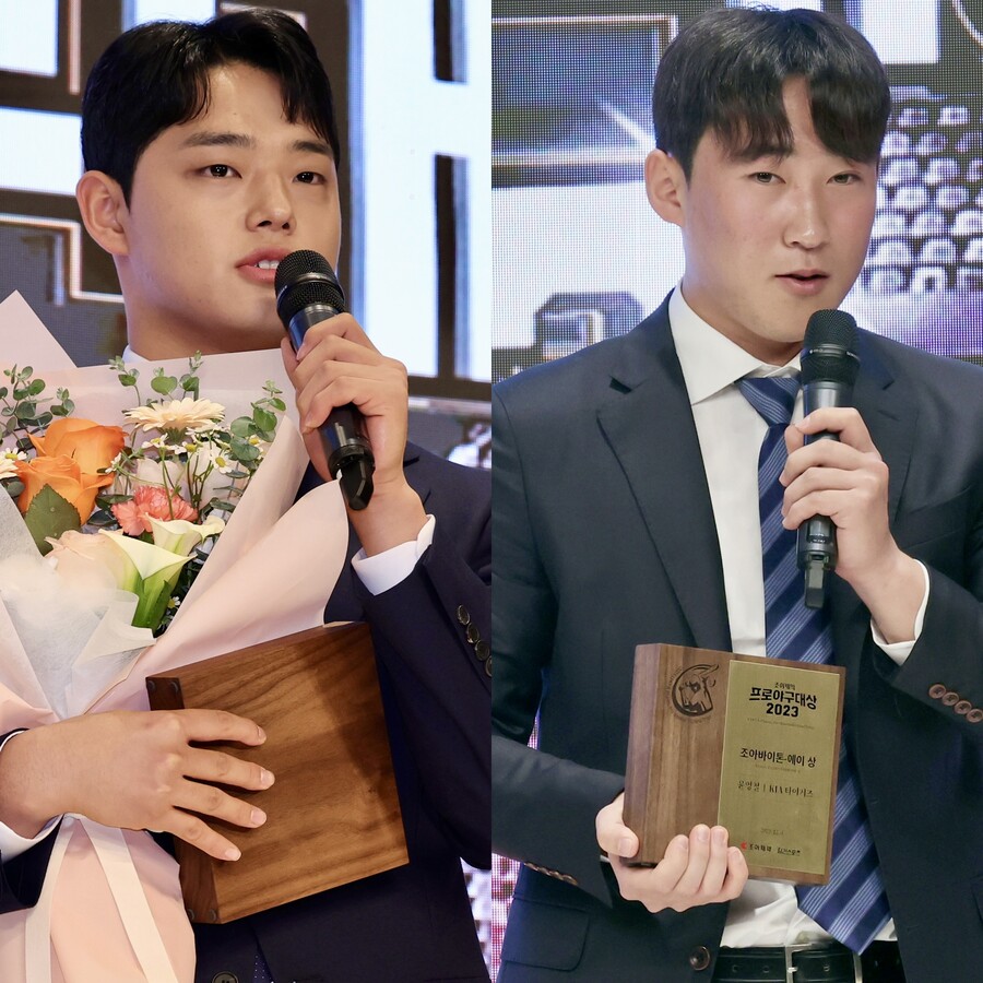 ▲문동주(왼쪽)와 윤영철. ⓒ일간스포츠 제공