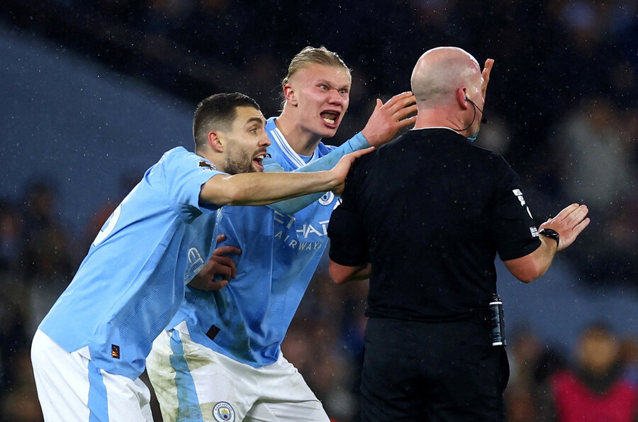 ▲ 토트넘 홋스퍼와의 경기에서 3-3으로 비긴 맨체스터 시티. ⓒ연합뉴스/REUTERS/EPA