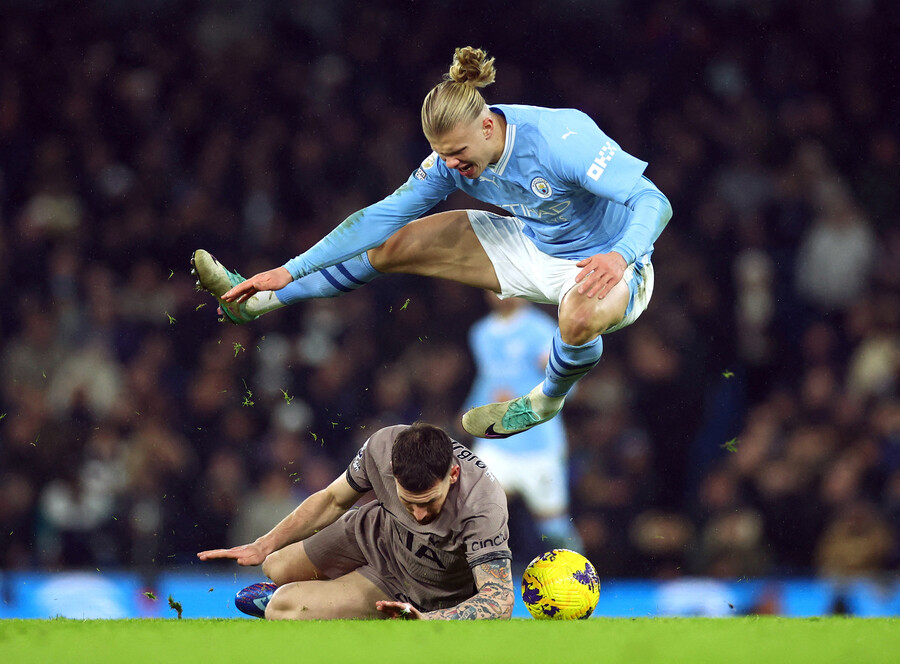▲ 토트넘 홋스퍼와의 경기에서 3-3으로 비긴 맨체스터 시티. ⓒ연합뉴스/REUTERS/EPA