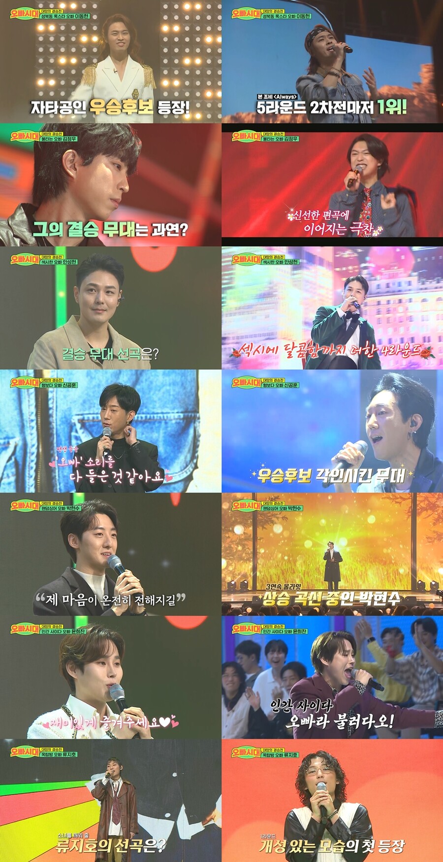 '오빠시대' 결승전만 남았다… 톱7 중 3억원 주인공 누가될까