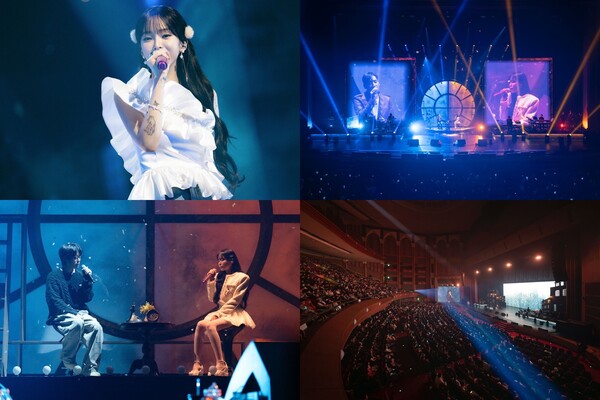 ▲ 헤이즈가 16일과 17일 이틀간 서울 경희대 평화의 전당에서 '헤이즈 시티' 콘서트를 벌이는 모습. 제공|피네이션