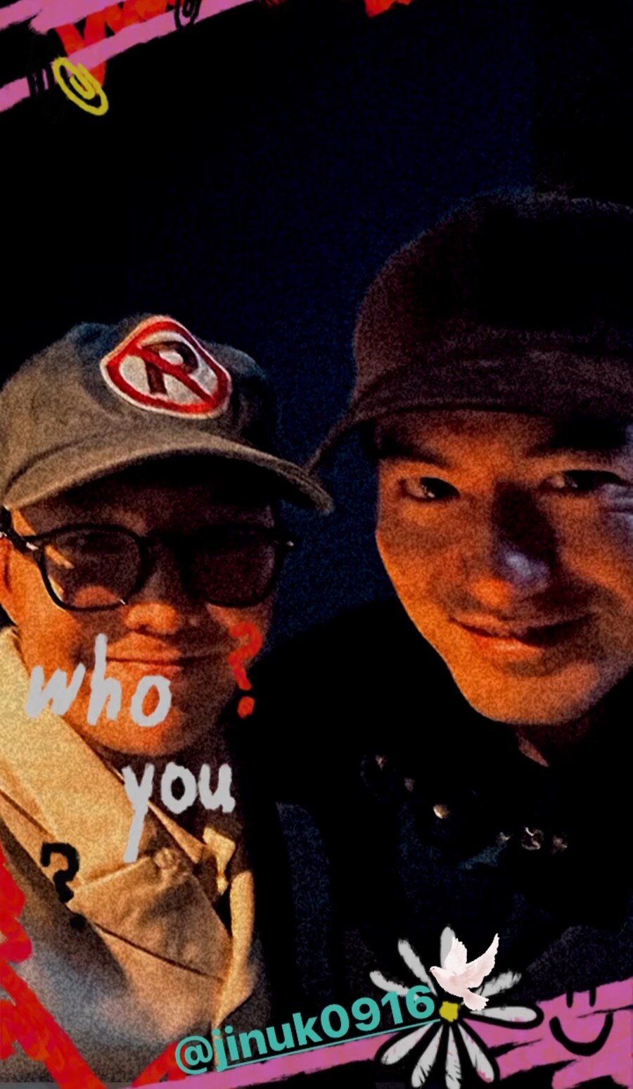 ▲ 지드래곤과 이진욱. 출처| 지드래곤 인스타