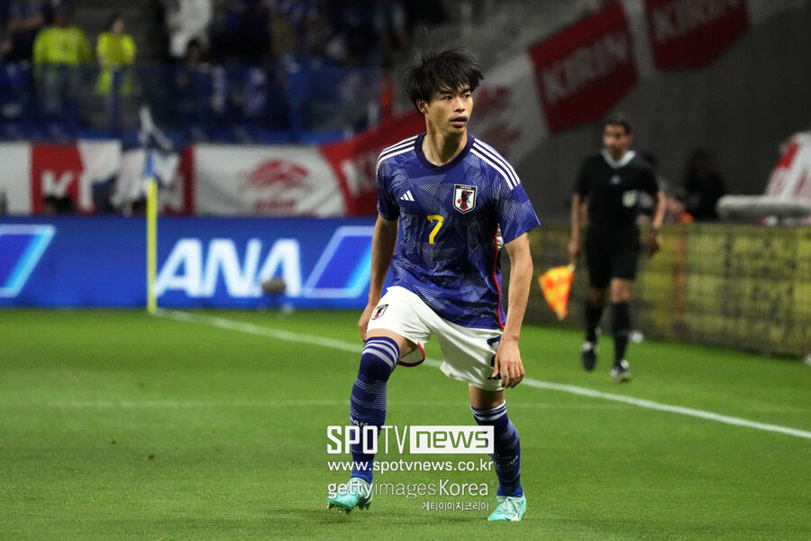 ▲ 일본 축구대표팀 측면 공격수 미토마 가오루가 부상으로 장기 이탈한다